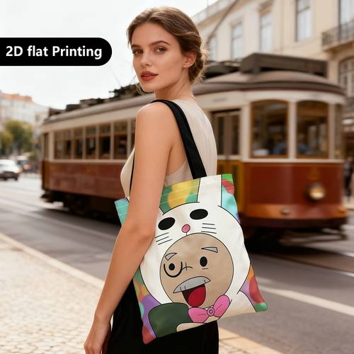 shopper bag shopping portable shoulder back hand held bag 2 sided ing bunny suit suitable for travel cosmetics bags home furnishings gifts family