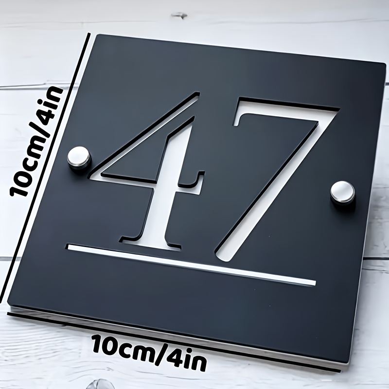 TEMU Placa de puerta personalizable para el hogar - De pared, material acrílico duradero, no requiere cableado. Adecuada para residencias,