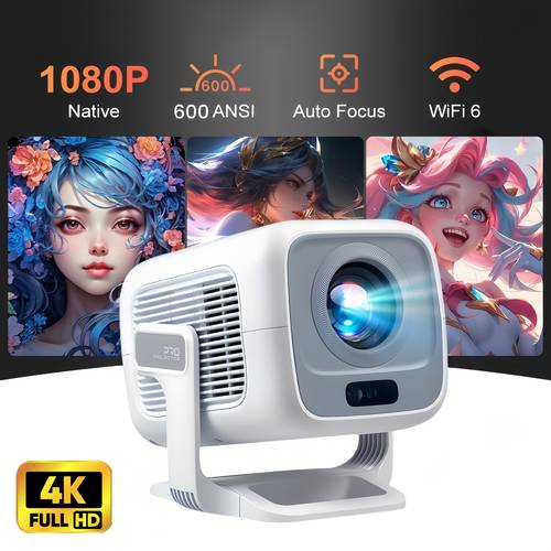 native 1080p portable smart home theater projector 4k 11 wifi6 wireless 5 4 throw ratio 0 8 1 40 130 display auto focus keystone correction for movies gaming learning