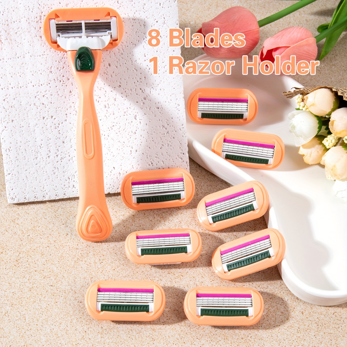 Jifuli 1 Handle + , High-quality Safety Manual Razor For Women's Bikini Area Hair Removal, Gift For Women