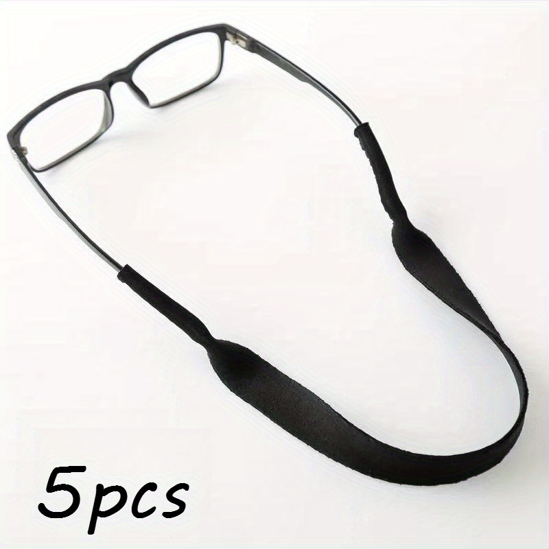TEMU Lot de 5 sangles de protection anti-chute pour lunettes - Ajustables, maintien sûr, pour diverses activités, matériau en nylon durable, support
