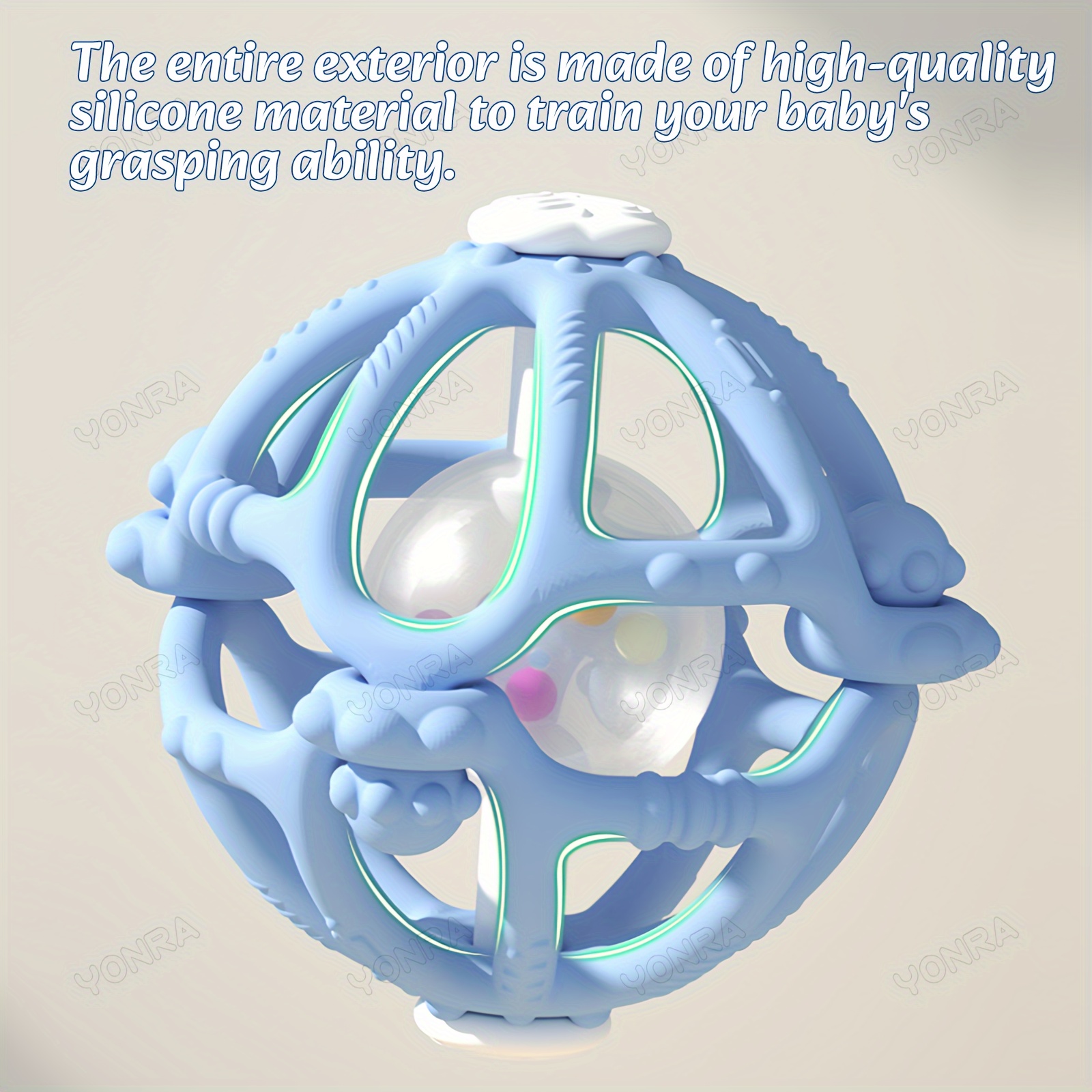 Silicone rattle with removable hot sale ball