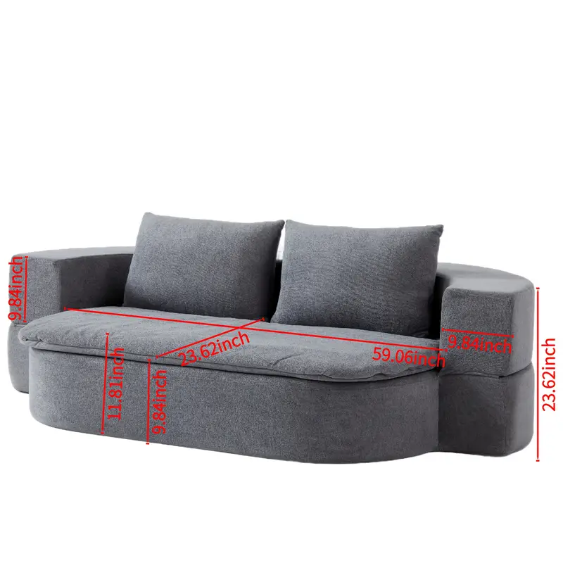 modern memory foam cloud sofa - double/compression/folding sofa bed with plush backrest, space-saving design for small spaces, indoor/outdoor use, no , durable fabric upholstery & - ideal for living room, apartment Product details 18