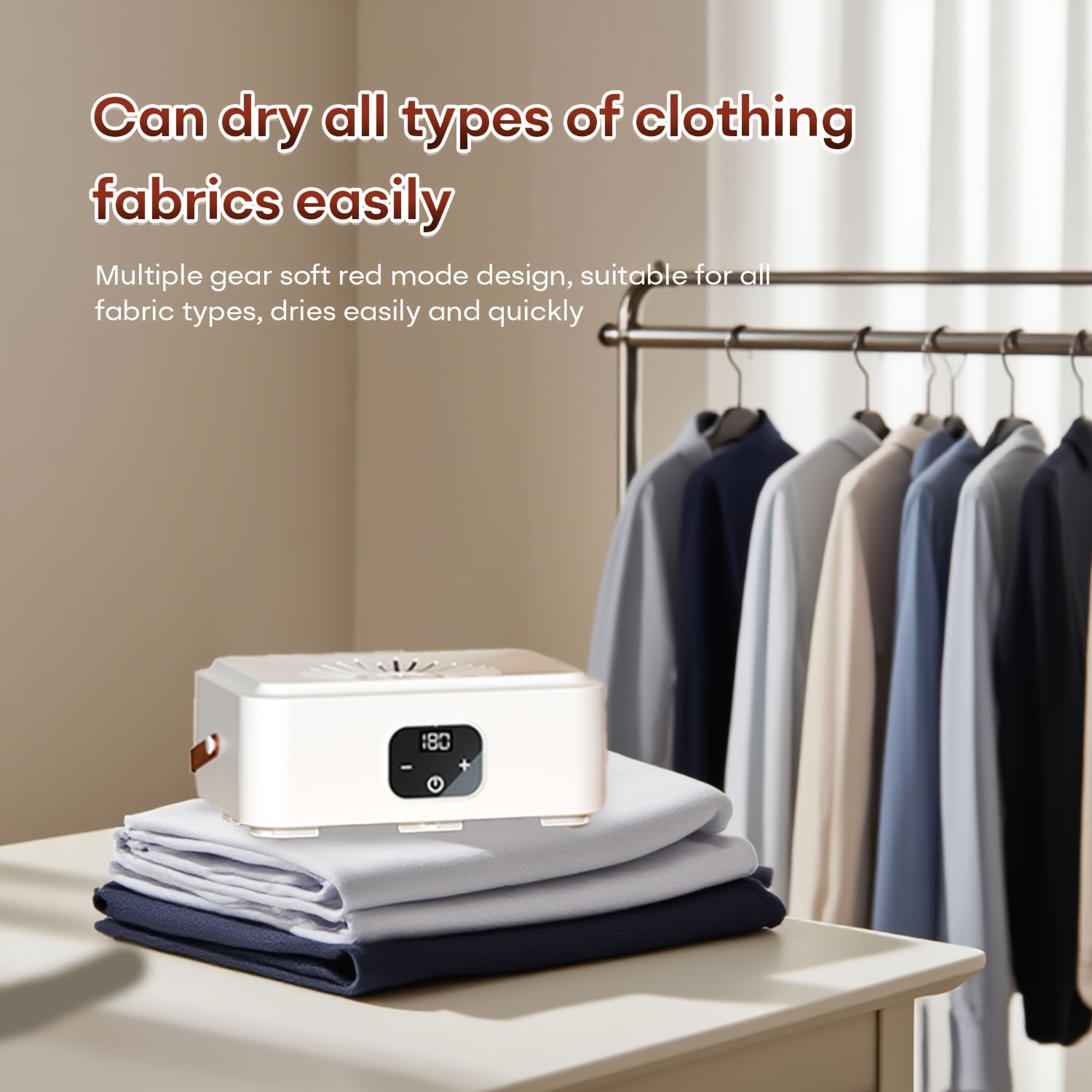 Sèche-linge Portable Mini 2025 - Capacité 11-20 Pièces, 4 Programmes, Silencieux (16dB), économe - Pour Appartement, Voyage