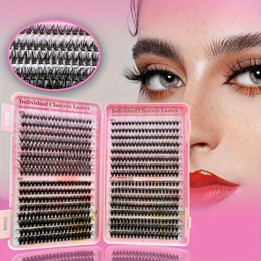 

30d 40d 50d Faux Mink Eyelashes Cluster 0.07mm D Curling 9-16mm Mix Natural Eyelash Extension 3d Volume Individual Eyelash Cluster Lash Clusters Diy Eyelash Extensions Set Book