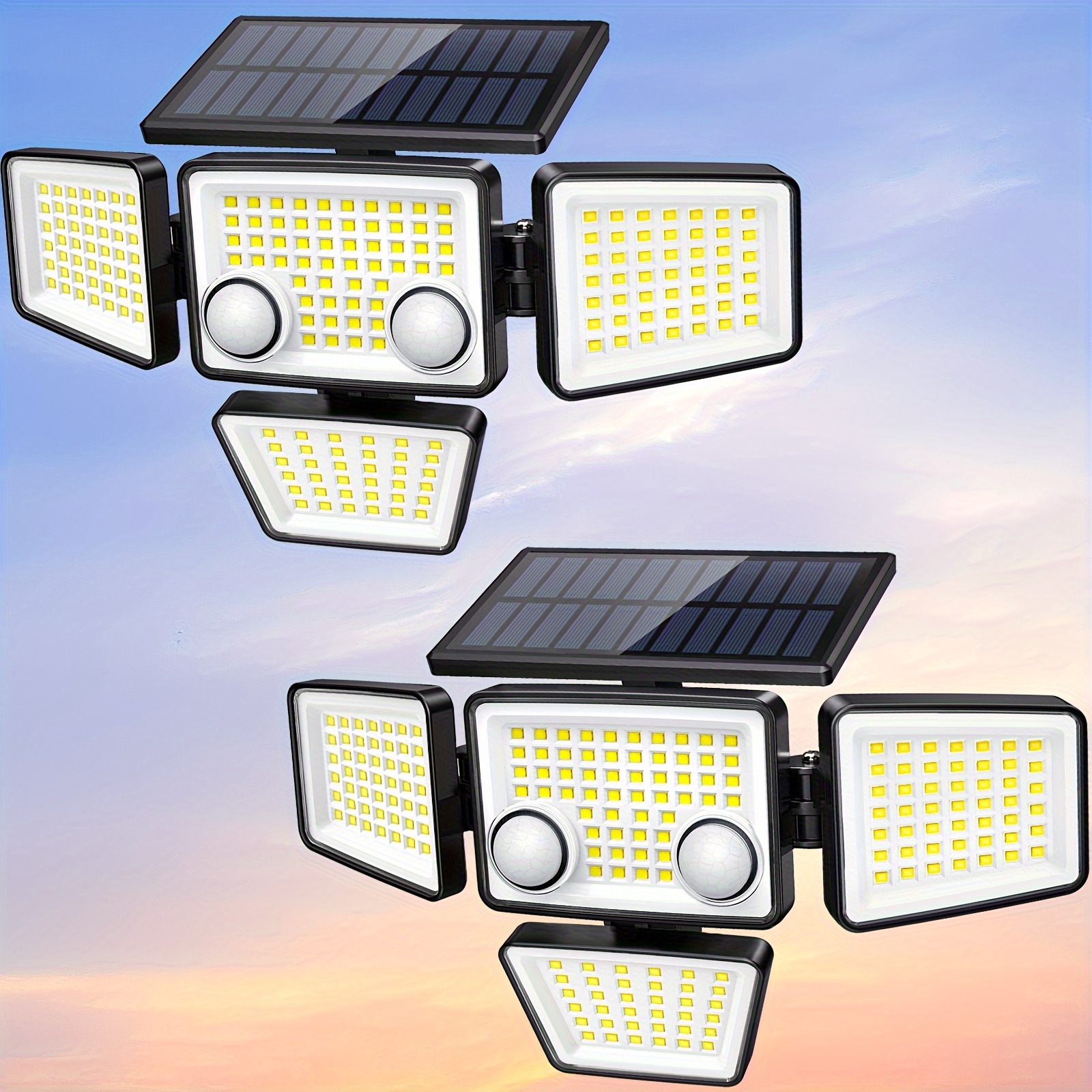 

1/2/3pcs Outdoor Solar Lights-3000lm 188 Led,, Motion Sensor Light, Suitable For Backyard Patio Dual Sensor Solar Flood Light