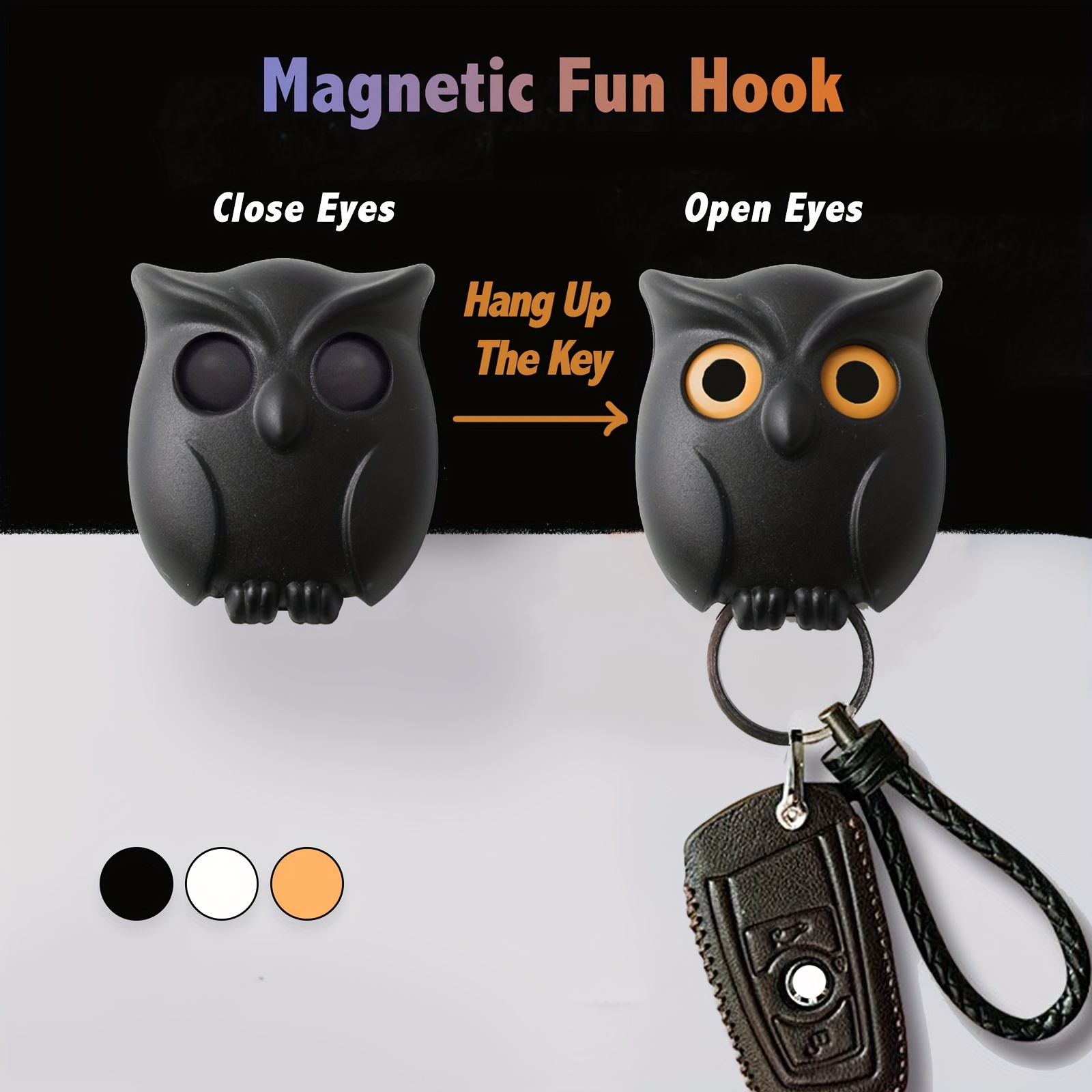 Owl Shape Key Holder Wall Hanging Hook Magnetic Key Hanger Hooks Will Open  Eyes Home Decoration Home Decoration - AliExpress