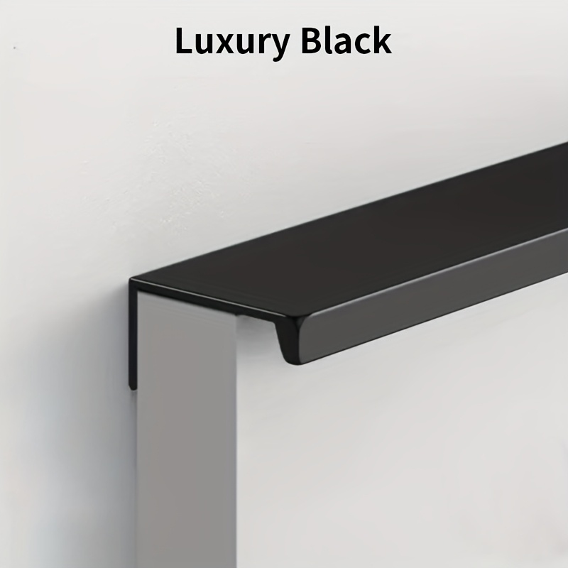 2pcs Set Of Luxurious Nordic Aluminum Alloy Handles, Suitable For Cabinet Drawer Wardrobe Furniture Handles, Invisible Door Handles, Modern Minimalist Luxury Minimalist Style
