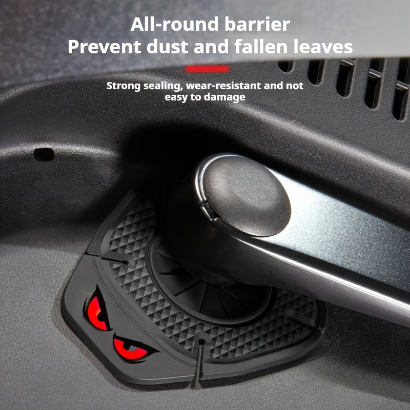 TEMU 2 Car Wiper Arm Hole Protection Pads - Dustproof And Wiper Sealing Protection Pad, Windshield Protector, With Leaf And Removal Design, Car