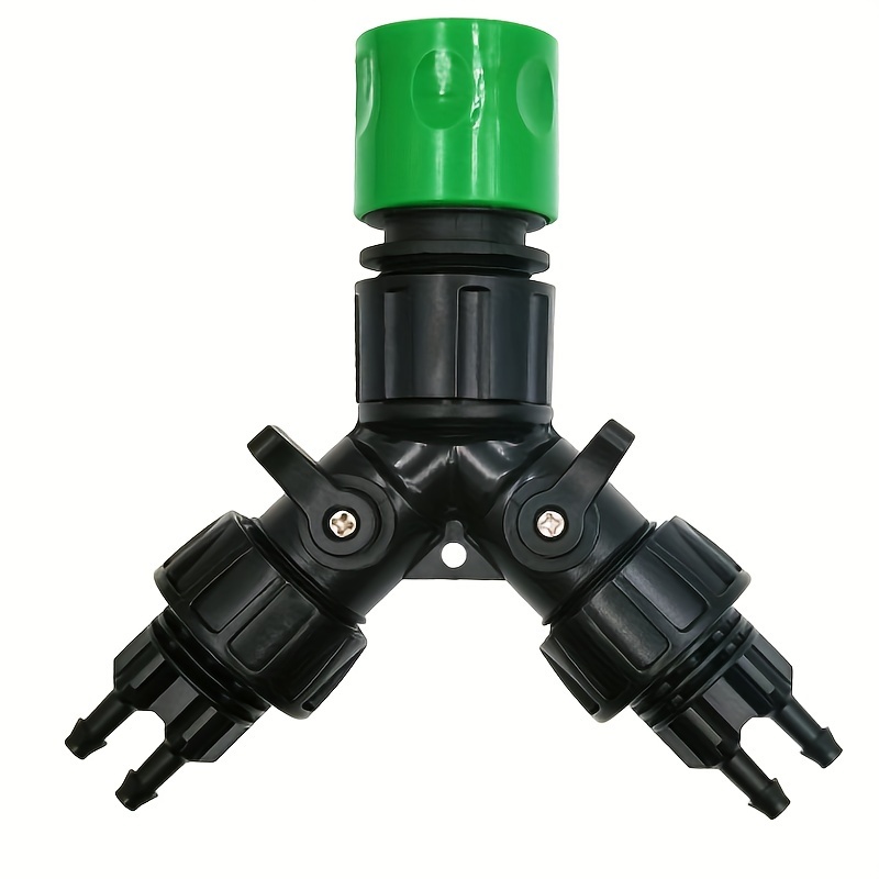 

Drip Irrigation Adapter For 1/4" Hose - Garden Watering System With Valve, Ideal For Potted Plants & Lawn Care