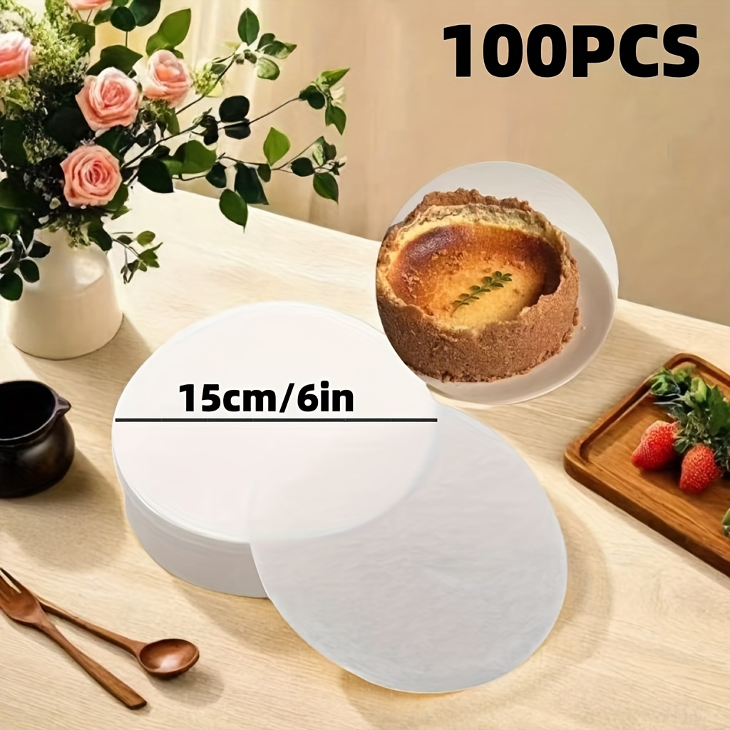 50pcs 100pcs round baking papers 6 8 non stick baking tray ideal for cheesecakes chiffon cakes biscuits breads air fryers dutch ovens cupcake separators and   pies