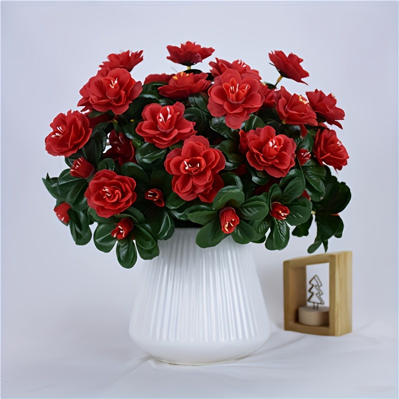 

Artificial 21-heads Azalea Bouquet For Bedroom Wedding Indoor And Outdoor Engineering Home Decoration