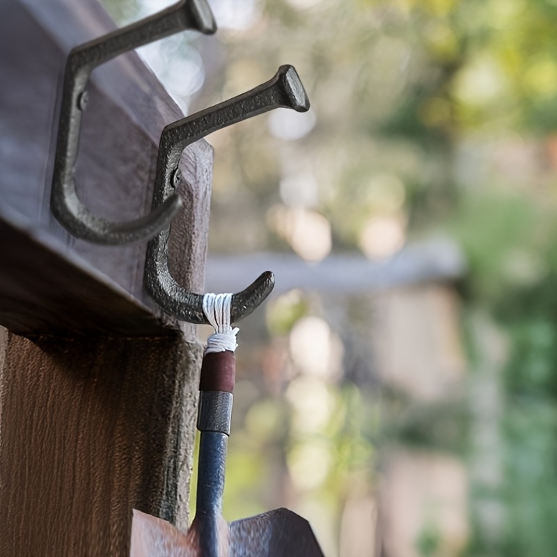 TEMU Bohemian Clothes Hooks, Key Hooks, Planting Tools And Small Flower Pot Storage Hooks, Auxiliary Hooks, Decorative Hooks. Iron Material, Sturdy