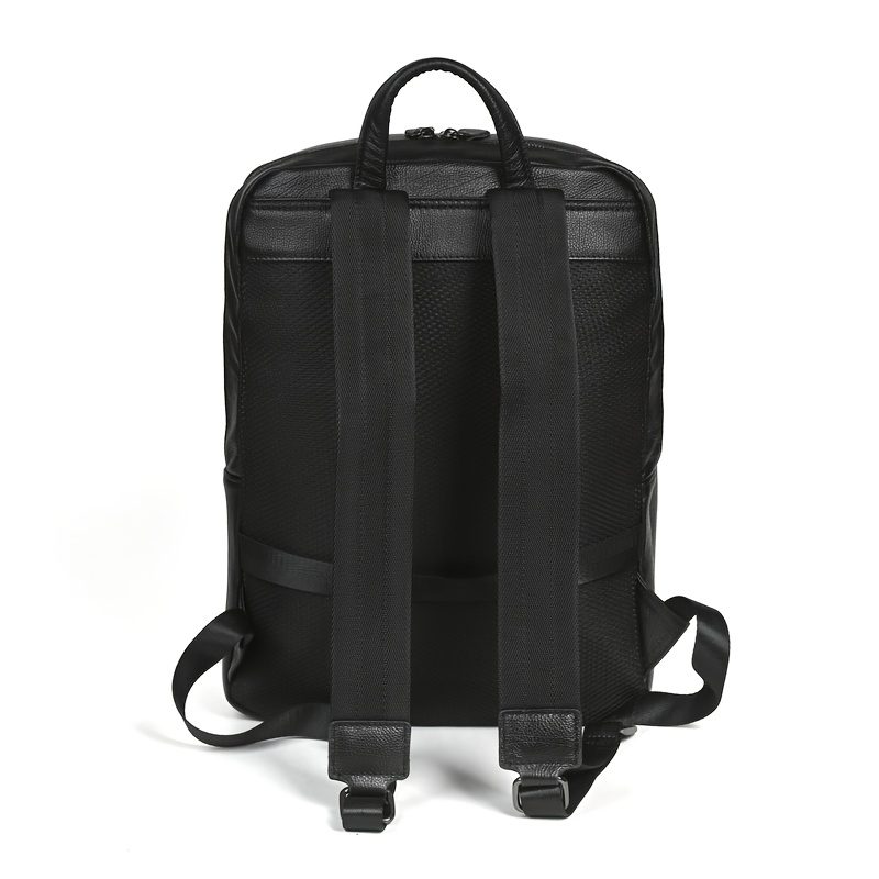 mochila de cuero auténtico para hombre - bolsa de portátil   compartimento para portátil de 15,6, bolsillo con cremallera frontal - mochila profesional y     para el  ,  , los viajes - construcción   de cuero de     - regalo ideal para hombres, artículos esenciales para  , diseño  , construcción  , profesionales de negocios 8
