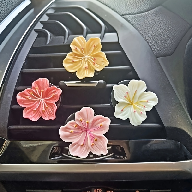 TEMU 4pcs Décoration de Ventilation de Voiture, Facile et Élégante, Décoration de , Batterie
