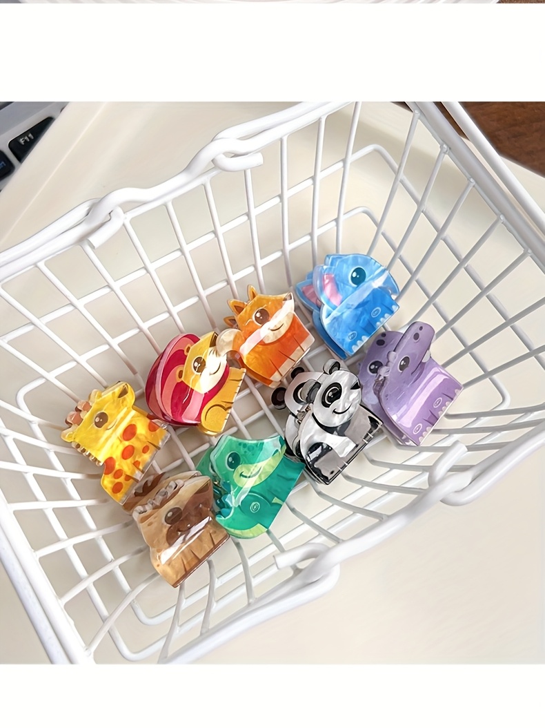 8pcs set   mini hair clips with adorable monster animal designs quirky and   clips   daily styling or parties ideal gift   for ladies s and princesses Product details 2