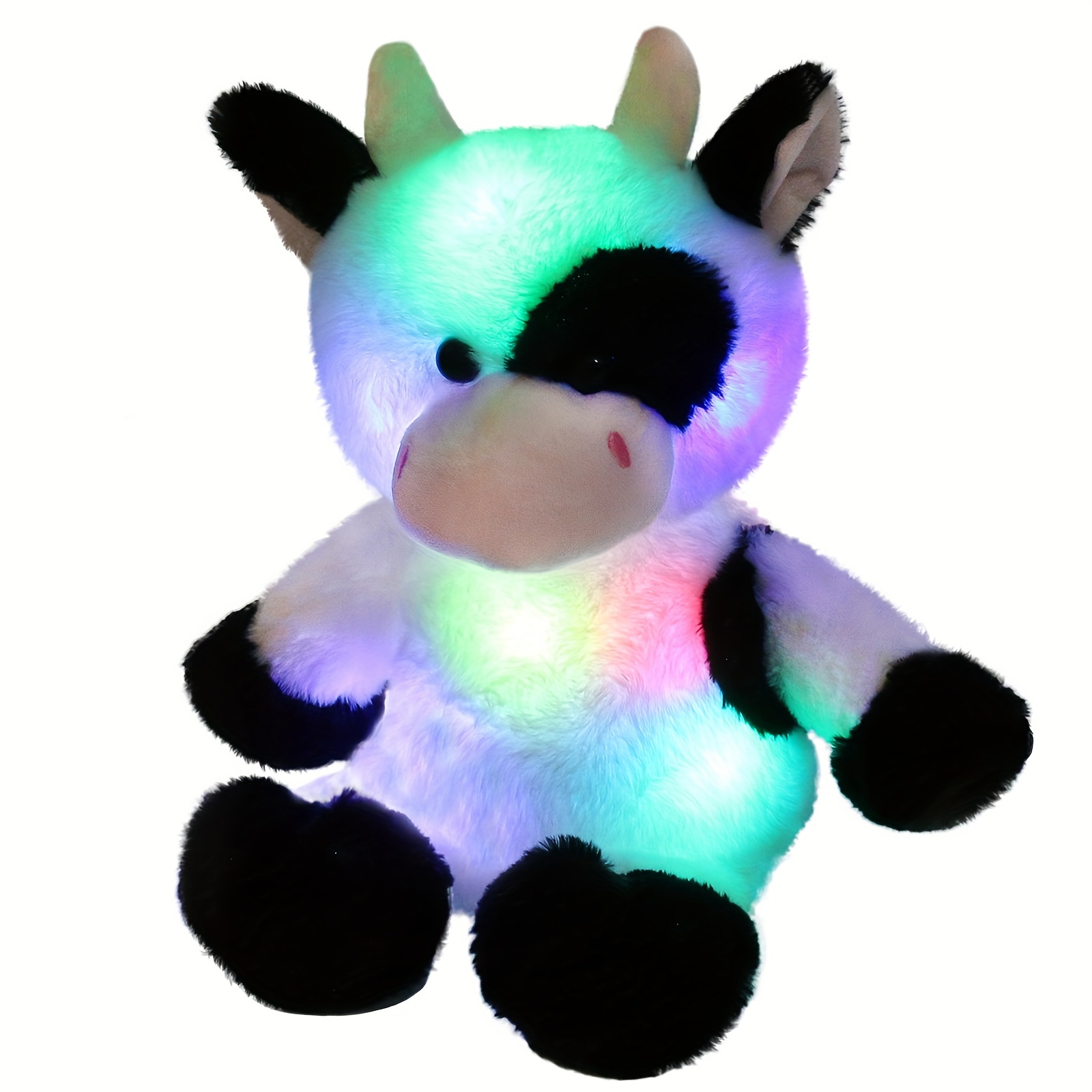 

Glowing Cow Plush Toy, Farm Cow Stuffed Animal (without Battery), Christmas Halloween Thanksgiving Day Decor, Farm Birthday Soft Plush Toy Gift For Kids, Playing Companion