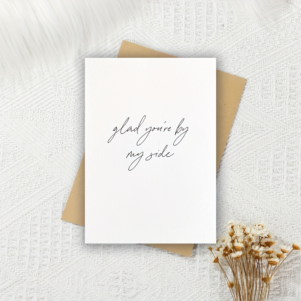 Elegant Bridesmaid Thank You Card With - "thank You For Being " Message, Brown Envelope Included, Wedding Celebrations, Bridesmaid Gifts