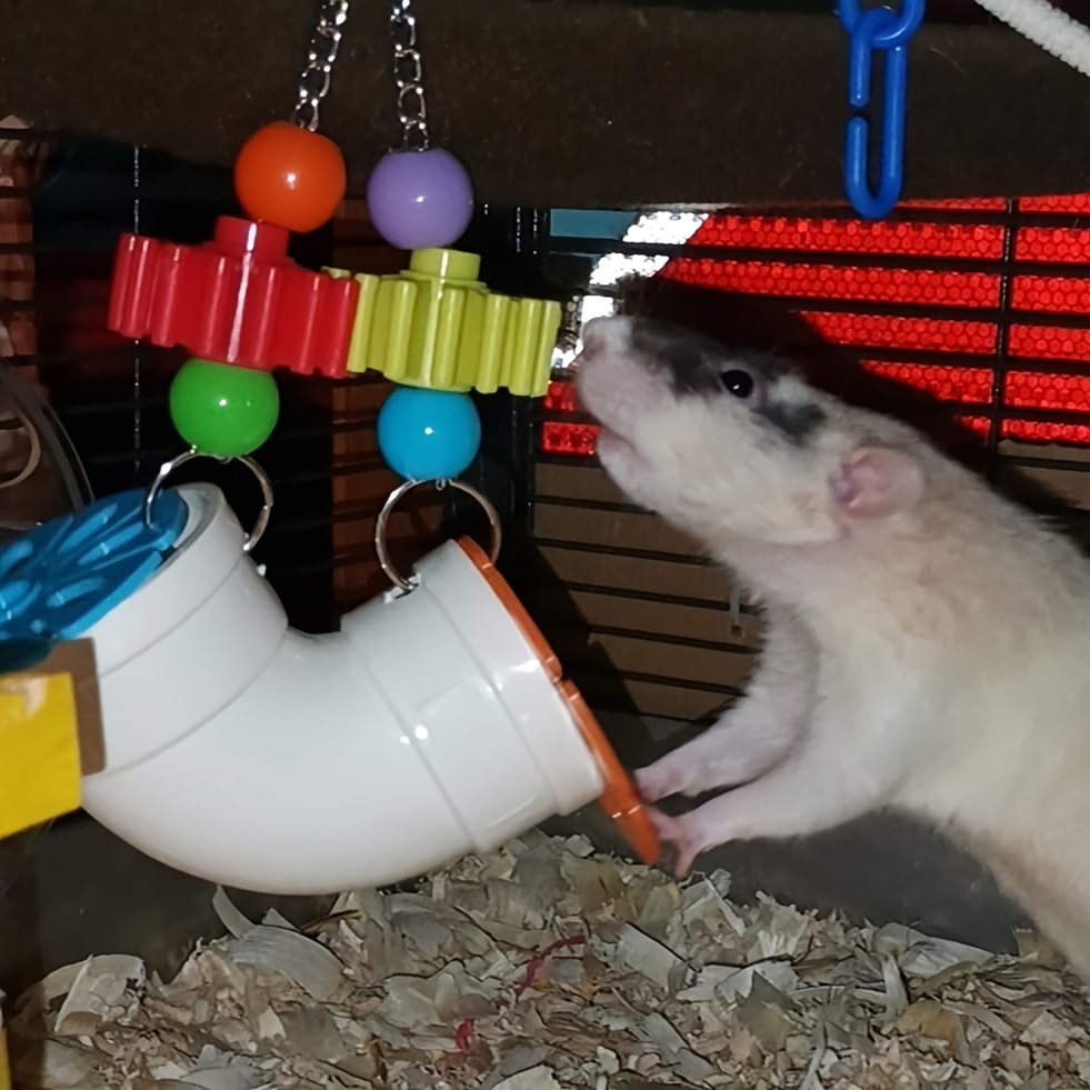 Interactive Foraging Toys For Small Pets, Including A Treat Dispenser Designed For Rats And Hamsters, Featuring A Hanging Slow Feeder Made Of Plastic, Without Battery