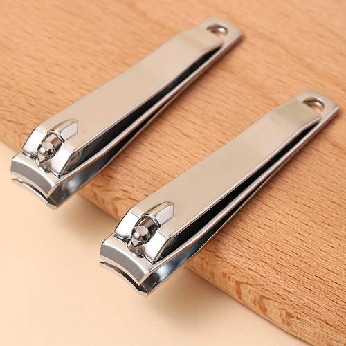 2pcs classic stainless steel nail clippers heavy duty nail clippers manicure tools and nail art auxiliary tools trim thick nails toenails and high quality and durable suitable for business and home