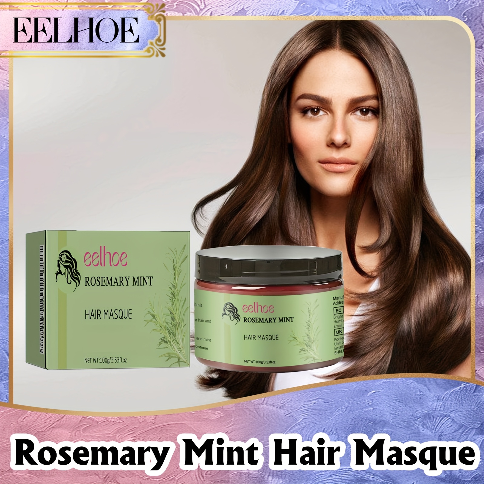 Rosemary Hair Mask: Apply This Mask to Your Hair During The Cleansing Process to Nourish And Smooth Your Hair, Making It Smoother And Shinier. The Ingredients Are Gentle And Non-irritating, Suitable for Both Men And Women. 100g/ 3.53oz