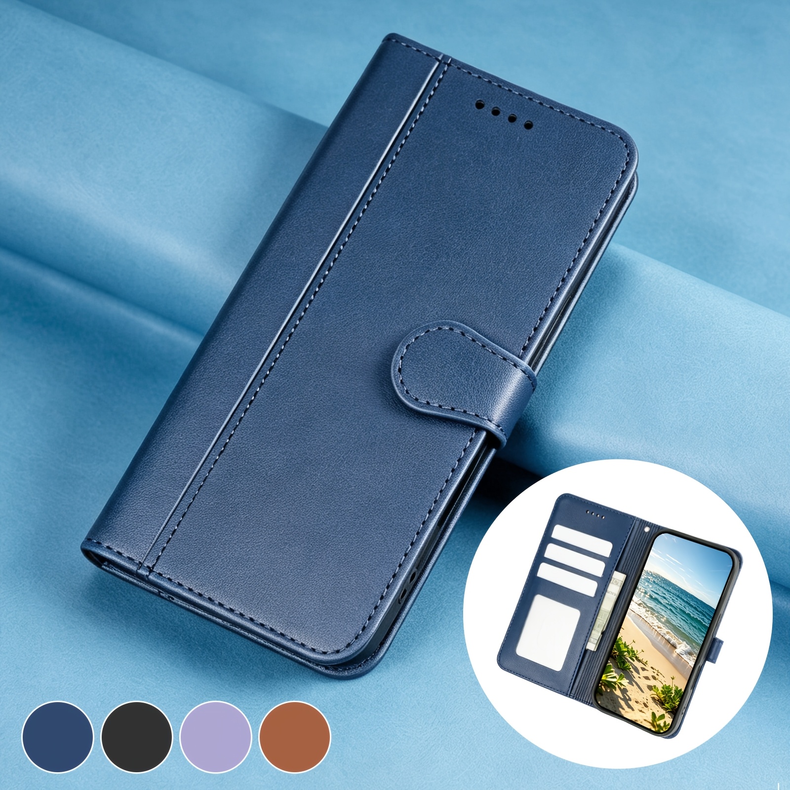 TEMU Phone Case: Flip Case Compatible With Redmi A7 Pro 4g Folio Phone Wallet Folio Magnetic Book Cover, Shockproof Protective Anti-scratch Kickstand