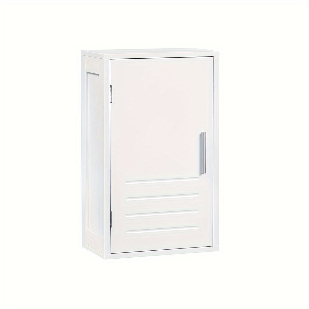 Image of 1pc Hanging Cabinet, Wardrobe, Bathroom Cabinet Bathroom Cabinet Hanging, Kitchen Cabinet, Cabinet, With Adjustable Shelf, White, 30x50x18.5 Cm