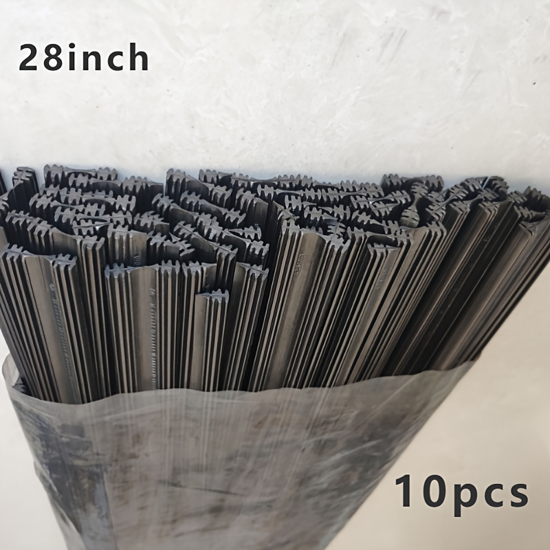 Image of 10 Frameless Windshield Wiper Rubber Strips- Made Of Durable Natural Rubber, Suitable For All Cars, Flexible And Long-lasting, Easy-to-install Frameless Design, High-quality Wipers, In Sizes