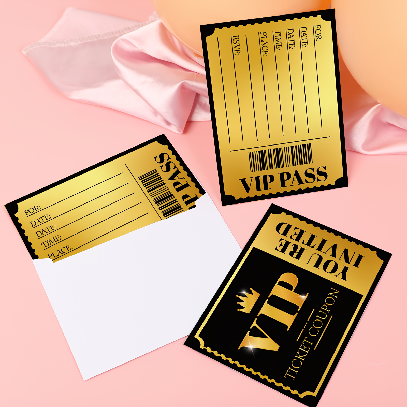 Lot de 20 invitations pour fête d'anniversaire de patinage sur glace avec enveloppes – Motifs artistiques roses – Cartes double face – Conçues et imprimées au Royaume-Uni