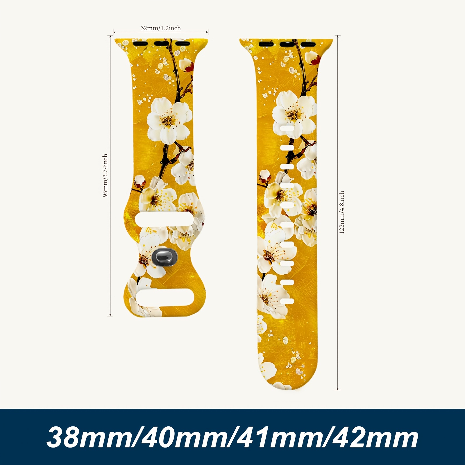 TEMU Correa de Silicona para Apple Watch SE1/2, Ultra 1/2/3, /5/6/7/8/9/10. Duradera y de Calidad. Compatible con Todas las Series. Estampado con