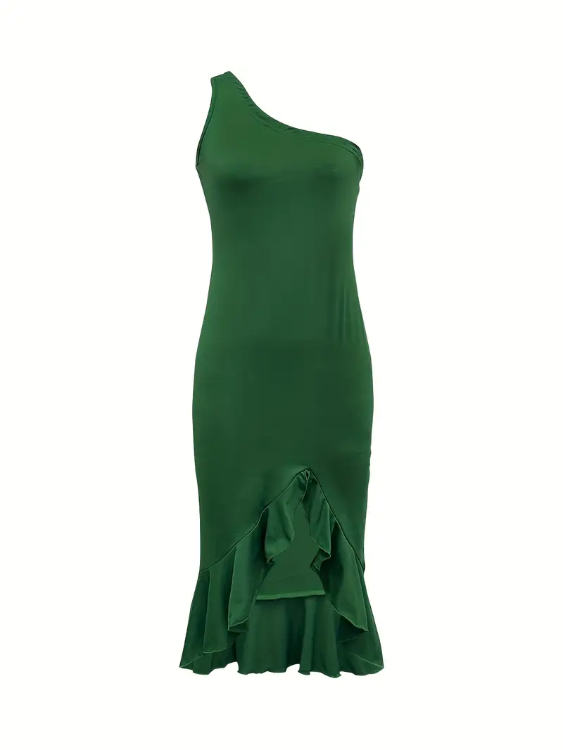 frill hem bodycon midi dress Black Strappy Frill Hem Midi Dress