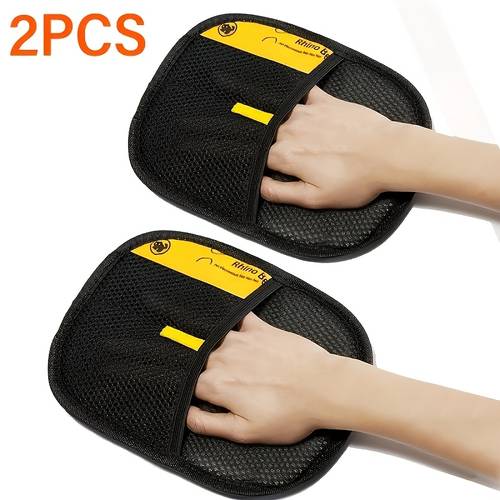 large pet hair removal glove black polypropylene cat grooming glove with yellow trim size 9 84inch 7 08inch removes hair and dander