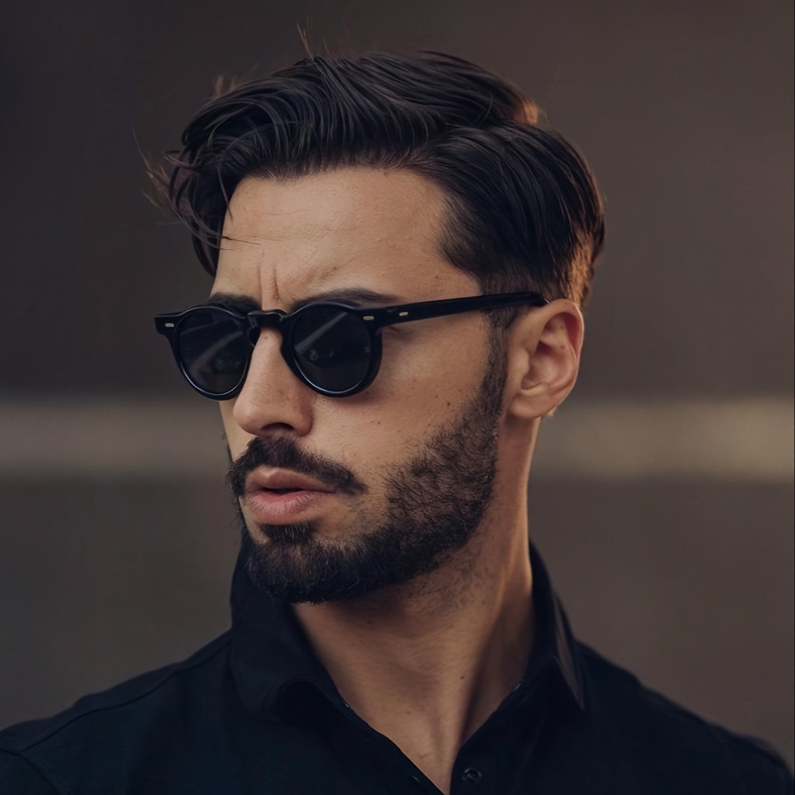 

Men's Round Small Frame Steam Retro Trendy Casual Fashion Glasses - Perfect For Travel, Vacation, Street Style, And Daily Wear