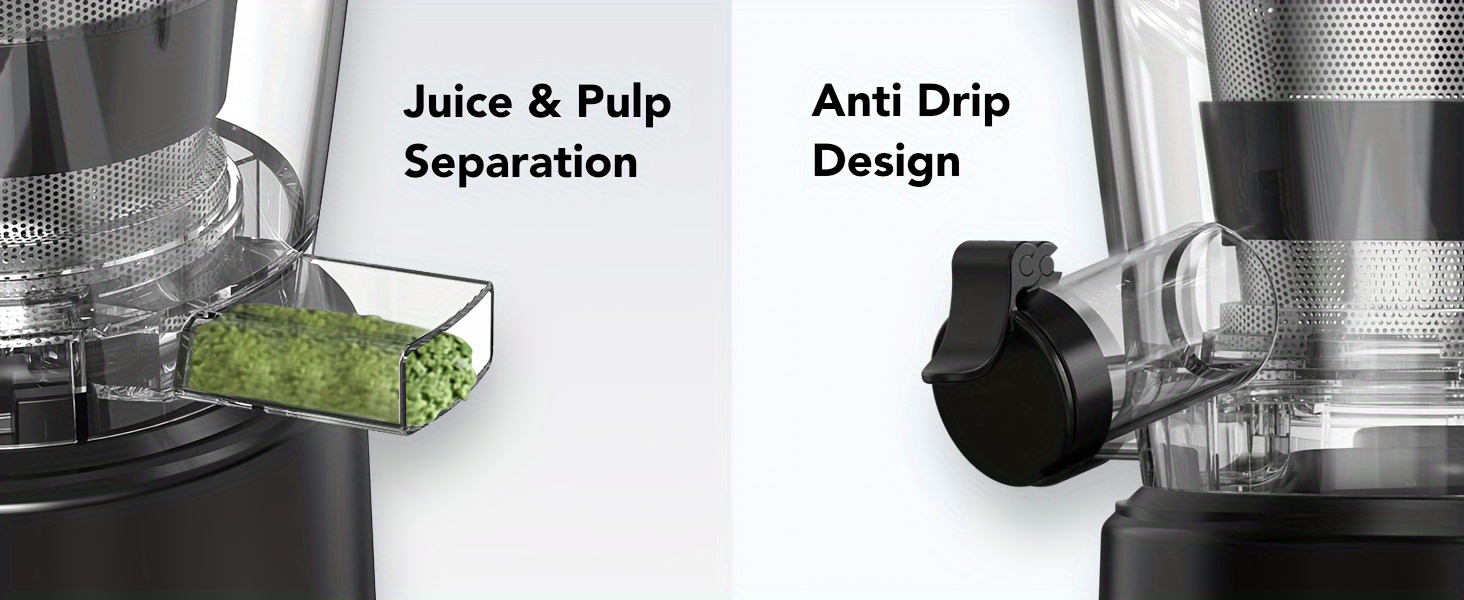  juicer machines cold press juicer with 83mm large feed chute masticating juicer machines for vegetable and fruit easy to brush bpa free masticating juicer black details 5