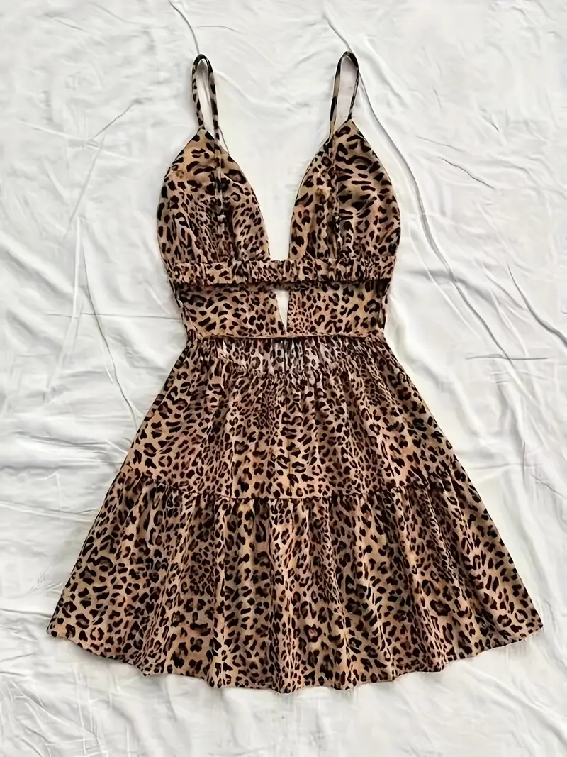 leopard print backless vacation dress | Temu United Arab Emirates leopard print backless vacation dress | Temu United Arab Emirates