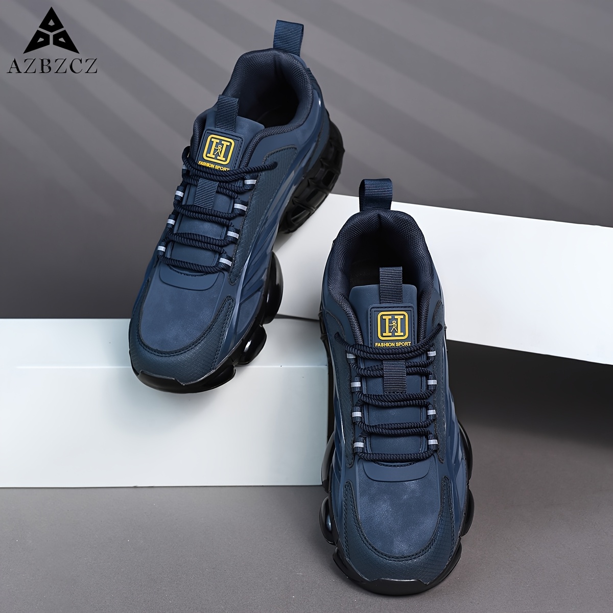Men's Low-Top Lace-Up Casual Sneakers, Comfortable Fit