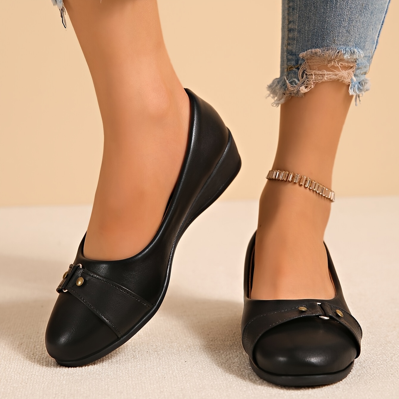 TEMU Vêtements, Chaussures et Bijoux > Mode Femme > Chaussures Femme > (Chaussures Femme) 1 Paire de Chaussures Confortables Femme Talon Compensé