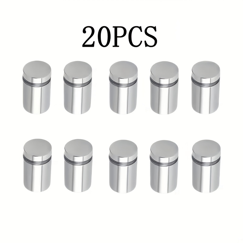 TEMU 20 piezas de tornillos decorativos de acero inoxidable | Cabeza redonda con tapas extraíbles | tuercas, arandelas y pernos | Herrajes duraderos
