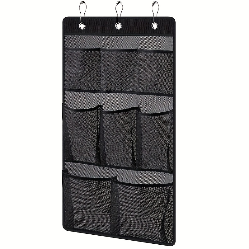 Black And White 3-layer Hanging Storage Bag, 8-grid Bathroom Storage Bag, Door-mounted Wall Hanging Bag, Multifunctional Dormitory Wall Pocket
