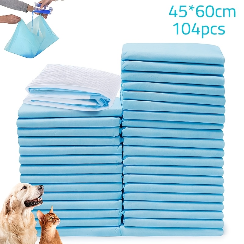 TEMU Basic Hunde- und Welpen Trainingspads, Welpenwindeln, auslaufsicheres 5-Lagen-Design, schnelltrocknende Oberfläche, reguläre Größe (10-100
