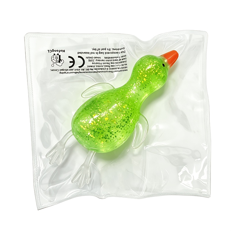 Shiny Colorful Duck Pinch Music Squeeze Toy