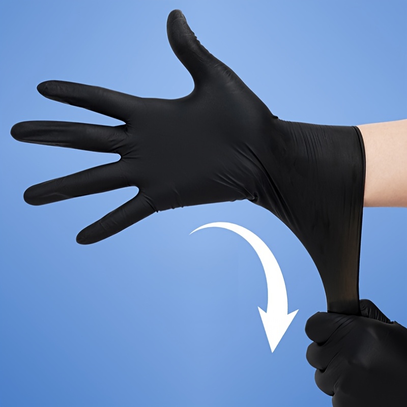 TEMU Nitrile Gloves, Black. Sturdy And Not Easily Torn Nitrile Rubber Gloves, Rubber Gloves, Nitrile Gloves, Rubber Gloves. Disposable Gloves. S/m/l