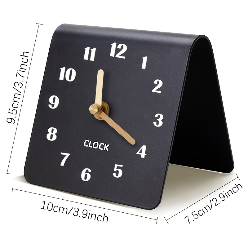 TEMU 1pc, Creative Small Desktop Clock, Student Bedside Table Clock, Silent Wall Clock, No Ticking. Suitable For Desktop Decoration In Living Room,