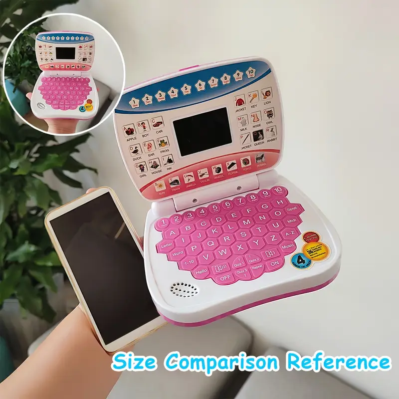 learning computer toy laptop model electronic education multiple functions of letters numbers music suitable for boys and girls over 3 years old childrens educational toys battery not included details 1