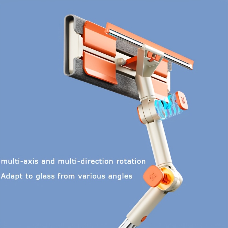 TEMU Free Cleaning Cloth, Glass Cleaning Tool For Windows, Exterior Window Cleaning, Professional Housekeeping Use, Double-sided Extended Pole