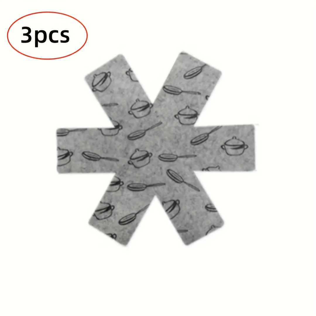 Image of 3pcs Durable Plastic Pot And Pan Protectors - Anti-slip Cookware Separators To Prevent Scratches And Damage During Stacking, Fits Flat Bottomed Pots, Easy To Clean And Trim For