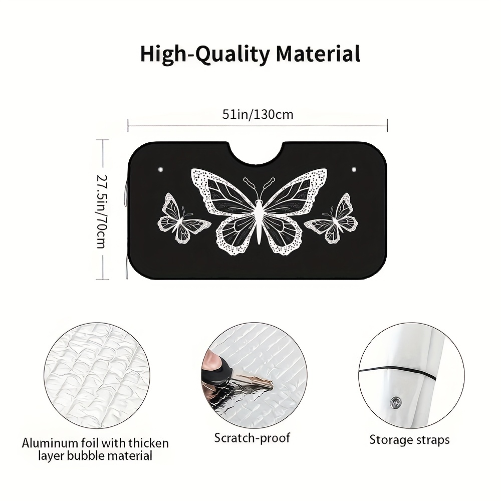 TEMU 1pc, Design Car Windshield Sunshade That Blocks , Suitable For Trucks And Suvs, Helps A Cool And Protected Vehicle