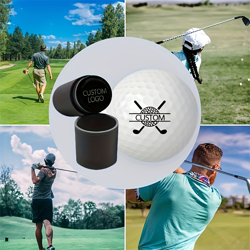 

Custom Golf Ball Stamp - Personalized Font, Easy Identification, Perfect , Reusable Ink Marker, Abs Material, Black