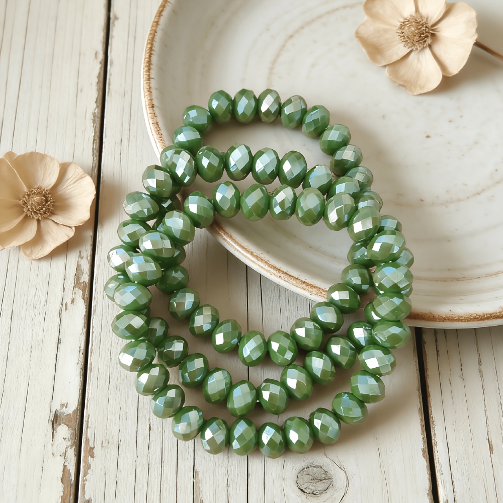 3pcs Stackable Elastic Bracelets, Versatile Daily Wear