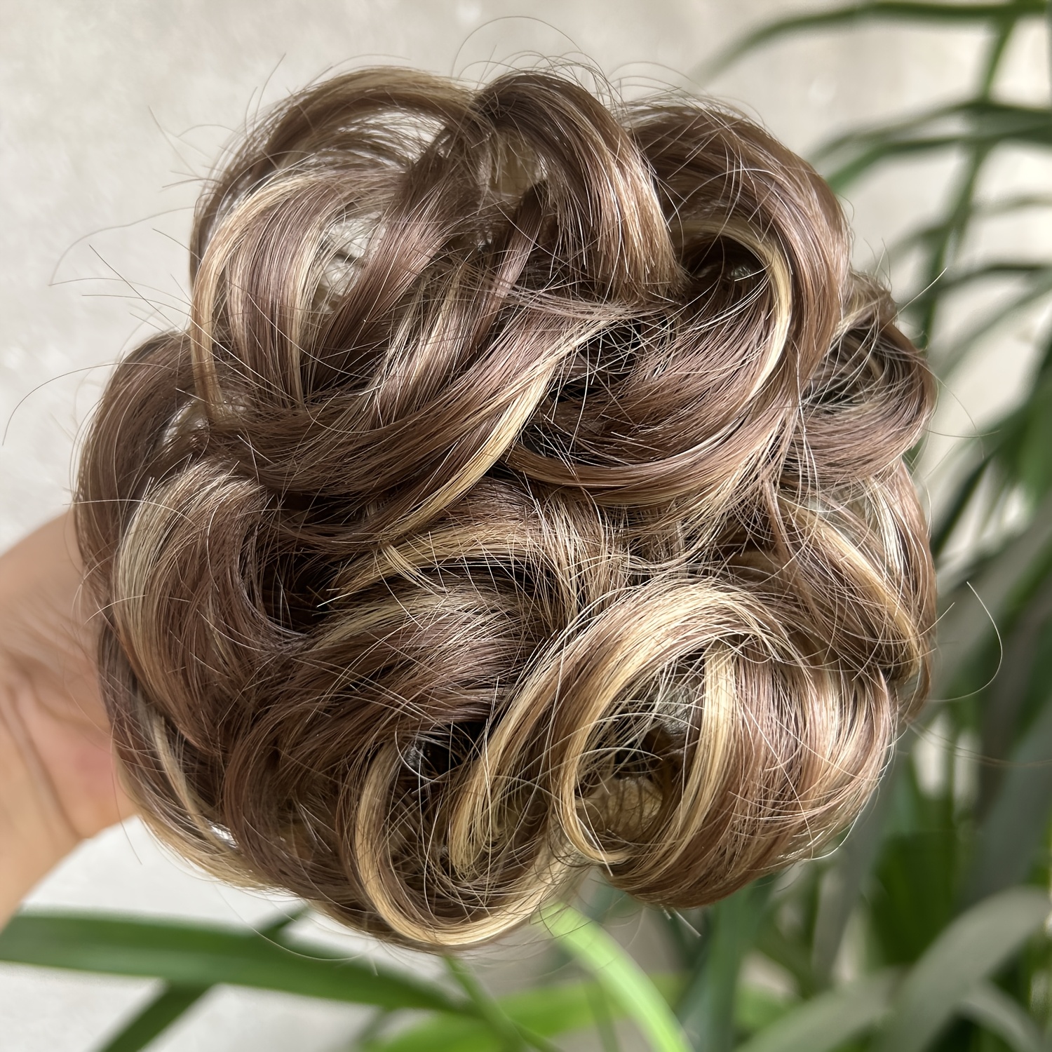 TEMU Claw Clip Bun Hair Extension - Synthetic Hairpiece For Women, Fake Wig Updo For Daily/halloween/cosplay